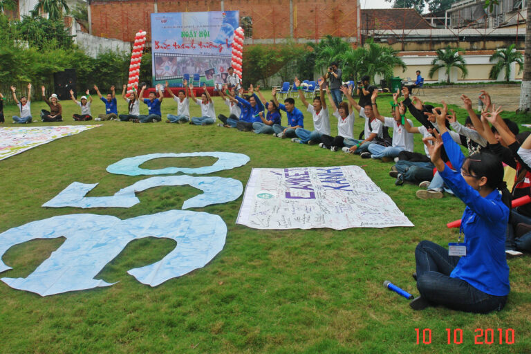 Student activists at the Picture of Future Festival in Ho Chi Minh City, Vietnam.