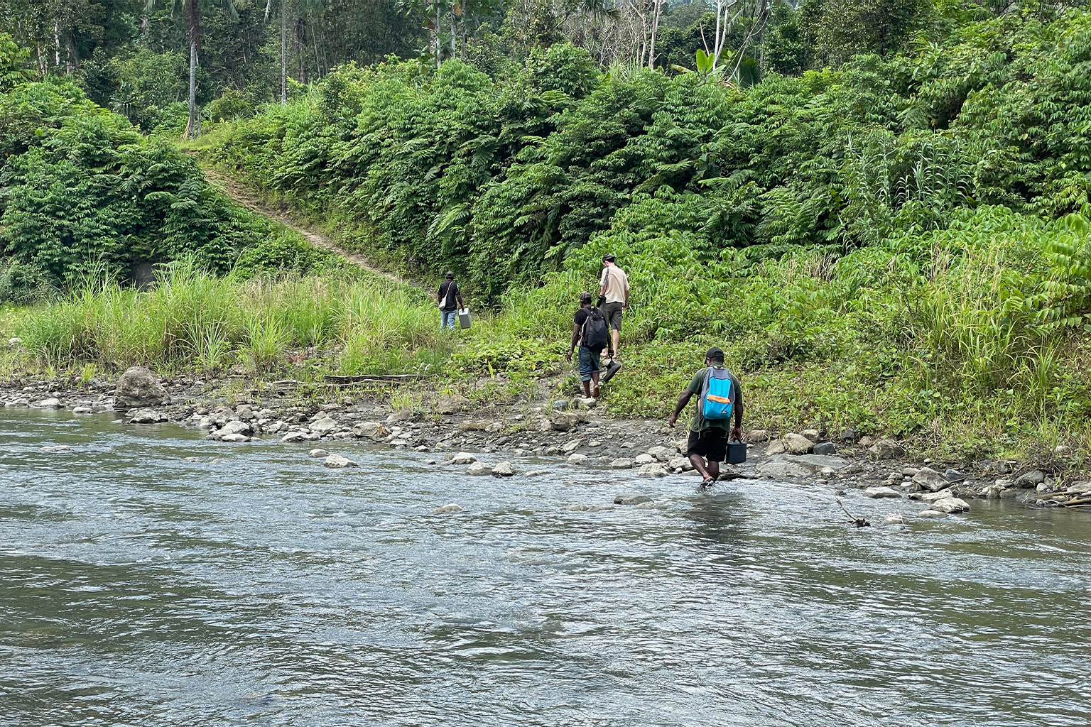 A river crossing on the way to Wuguble.