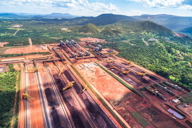 Aerial view of the mine and stockyard of Vale's S11D Complex in Pará State. Image by Ricardo Teles for Agência Vale.
