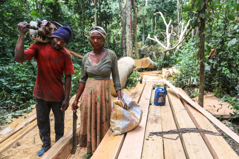 Artisanal timber producers in Cameroon. Image by Mokhamad Eldiadi/CIFOR via Flickr (CC BY-NC-ND 2.o)