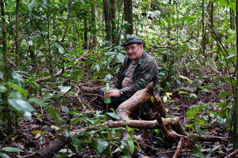 L. Bruce Kekule in his element in the Khlong Saeng Wildlife Sanctuary rainforest in southern Thailand. Image courtesy of Greg McCann.