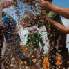 CI-Brazil and partners mixing the muvuca seeds.