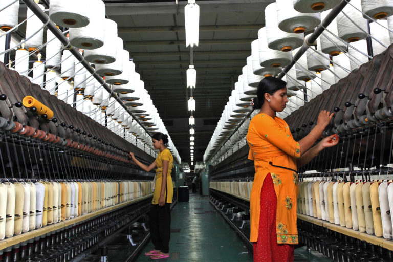 Women in a garment factory in Bangladesh.